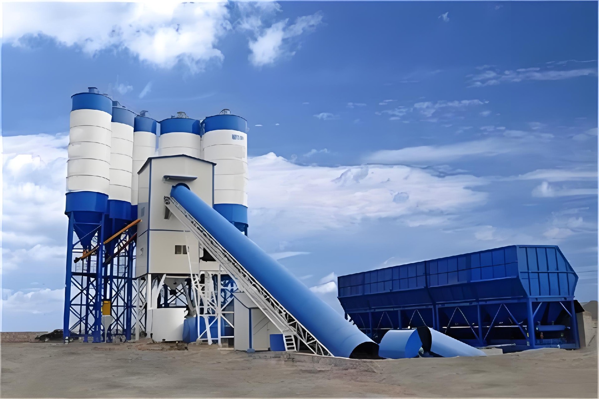 HZS90 concrete batching plant