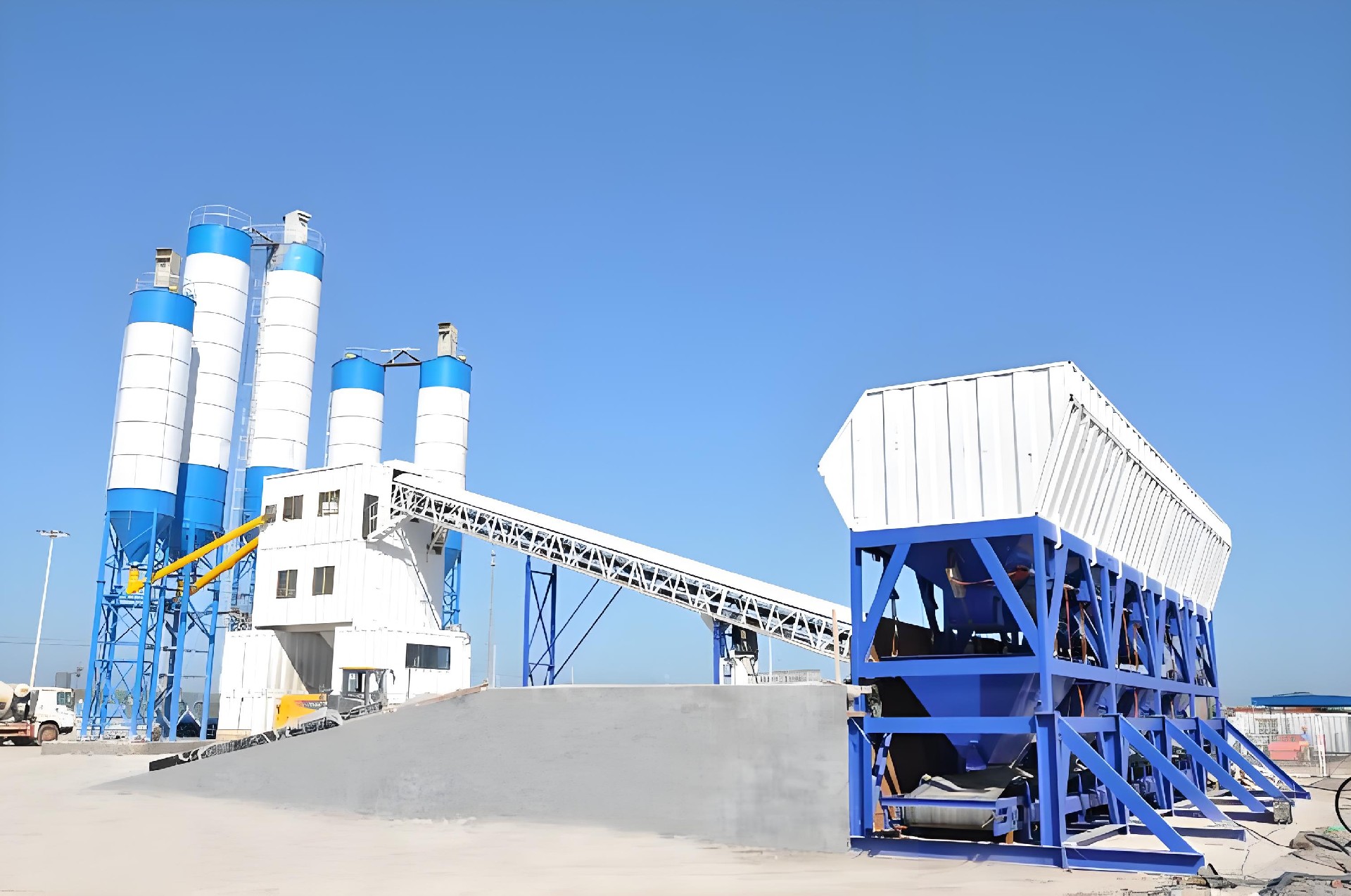HZS90 concrete batching plant