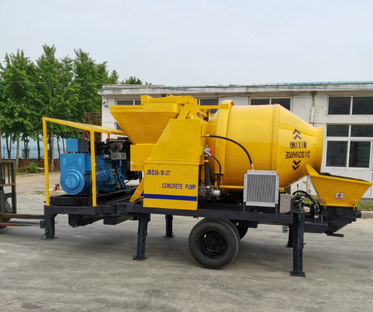 Oil-electric dual-purpose mixing pump drum type