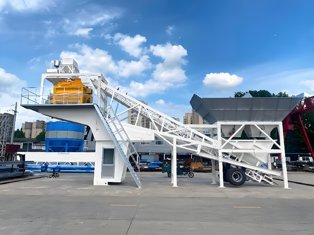YHZS50 mobile concrete batching plant