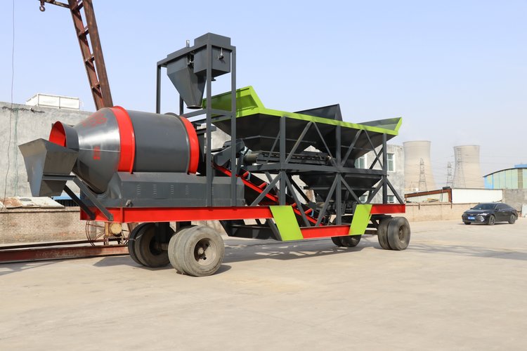YHZS75 mobile concrete batching plant